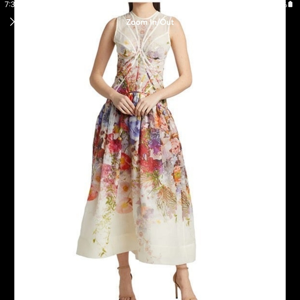 Zimmermann Prima panelled floral midi dress sz 1 NWT